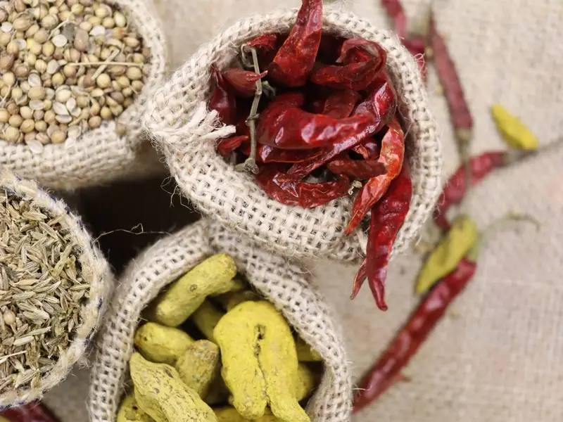 Spices in jute sacks (representative image)